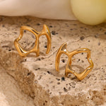 Symmetric Abstract Mask Stud Earrings