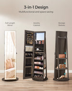 Luxurious LED Mirror Jewelry Cabinet