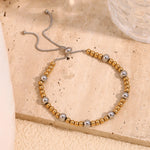 Double Color Beads Adjustable Bracelet