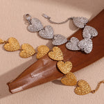 Heart Pattern 18K Gold Plated Set