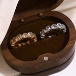 Heart Shape Rhinestone Ring 18k Gold Plated Jewelry