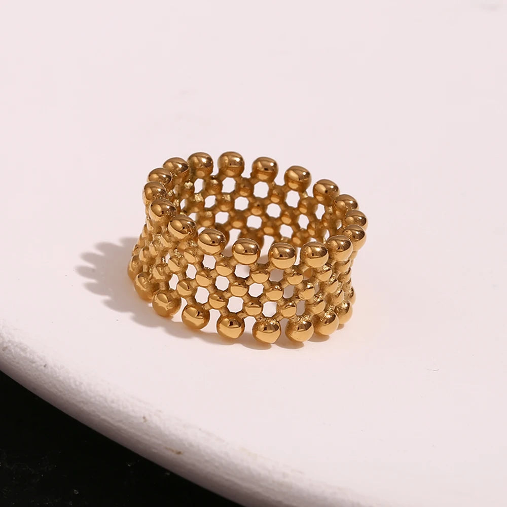 18K Gold Plated Mesh Ring