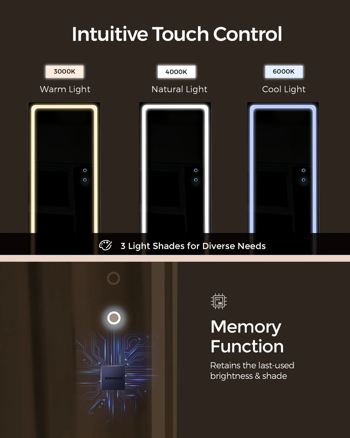 Luxurious LED Mirror Jewelry Cabinet