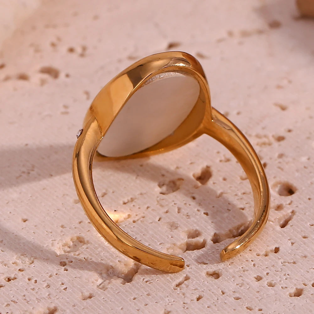 Boho Sun Mould 18K Gold Plated Ring