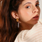 Irregular Water Droplet 18K Gold Earrings