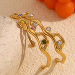 Elegant Plant Branch Rhinestone Bracelet