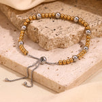 Double Color Beads Adjustable Bracelet