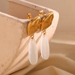 Irregular Water Droplet 18K Gold Earrings