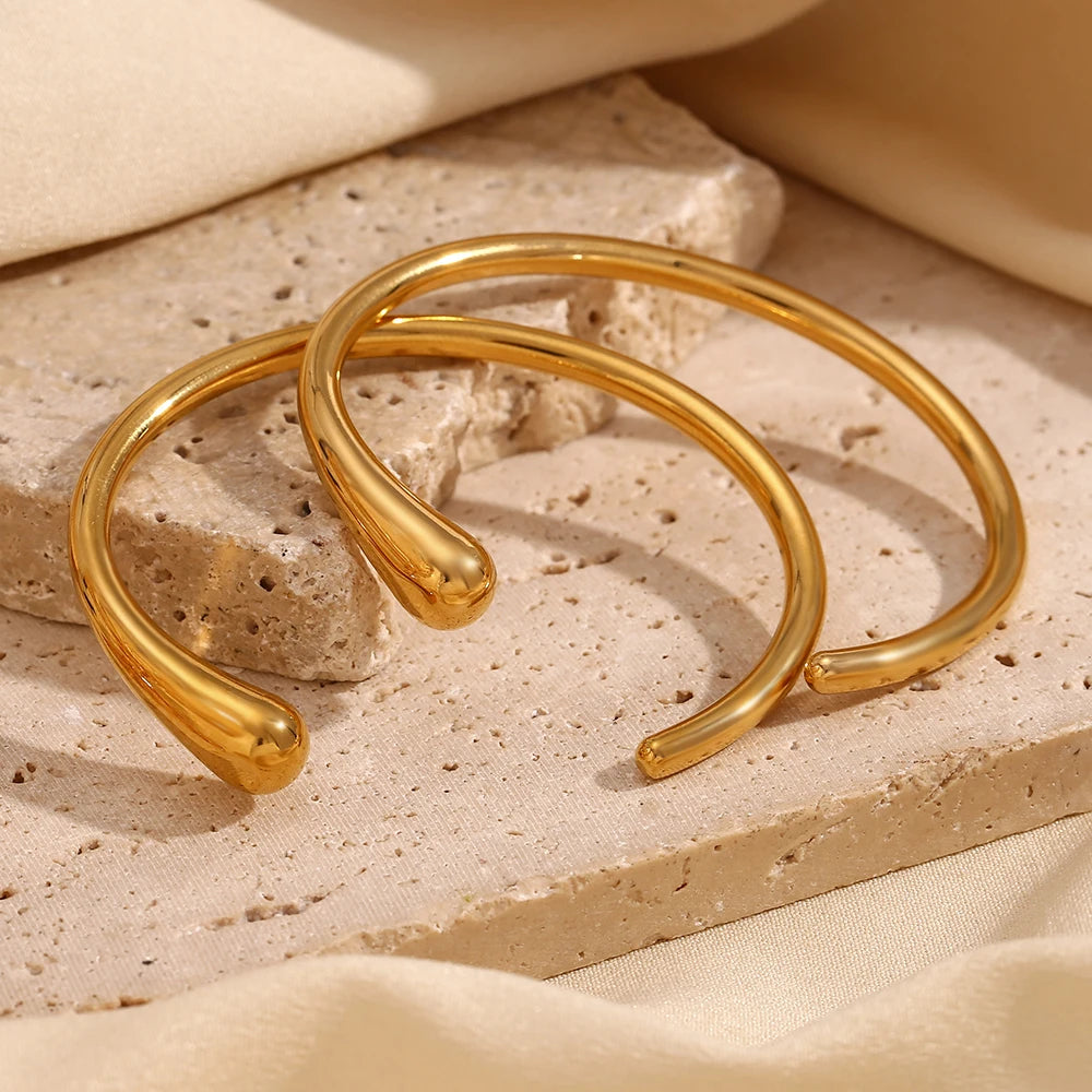 Asymmetric Stainless Steel Cuff Bracelet