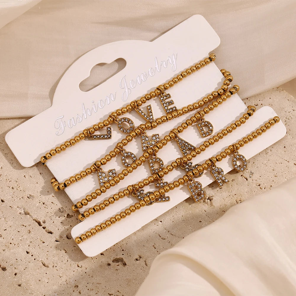 18K Gold Plated Family Bracelets