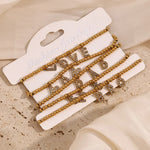 18K Gold Plated Family Bracelets