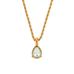 Elegant Birthstone Necklace with Zircon Pendant