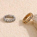 Heart Shape Rhinestone Ring 18k Gold Plated Jewelry