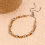 Double Color Beads Adjustable Bracelet