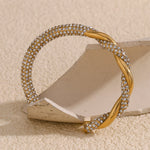 Asymmetric Rhinestone Adjustable Bracelet