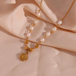 Freshwater Pearl Gold Necklace