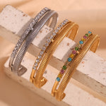 Colorful Rhinestone Cuff Bracelets