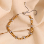 Double Color Beads Adjustable Bracelet