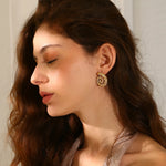 Spiral Vortex Pearl Earrings