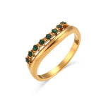 Elegant Gold Plated Bridal Rings with Rhinestones