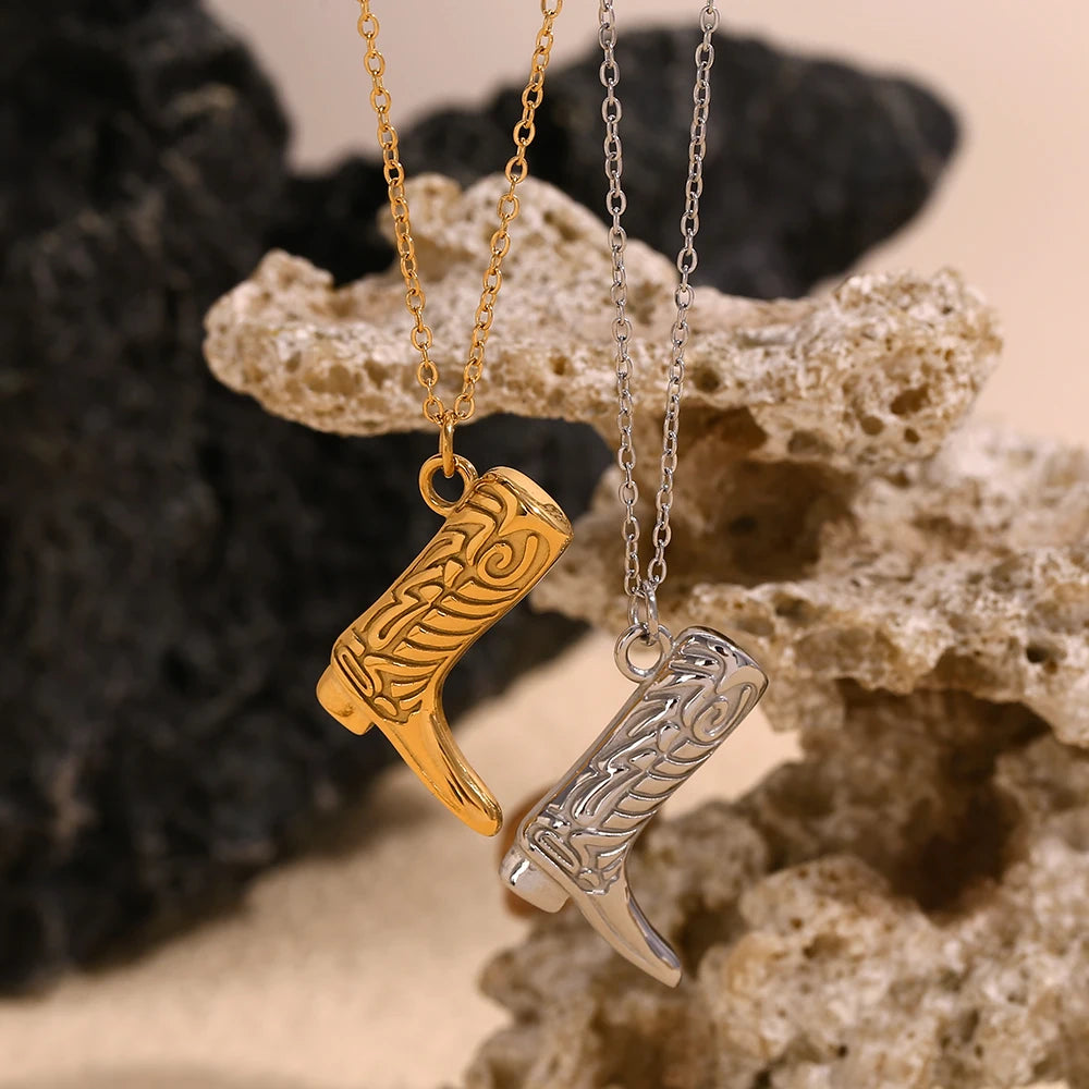 Boot Design Pendant Necklace