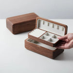 Double Layer Wooden Jewelry Organizer