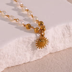 Freshwater Pearl Gold Necklace