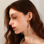 Irregular Water Droplet 18K Gold Earrings