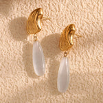 Irregular Water Droplet 18K Gold Earrings
