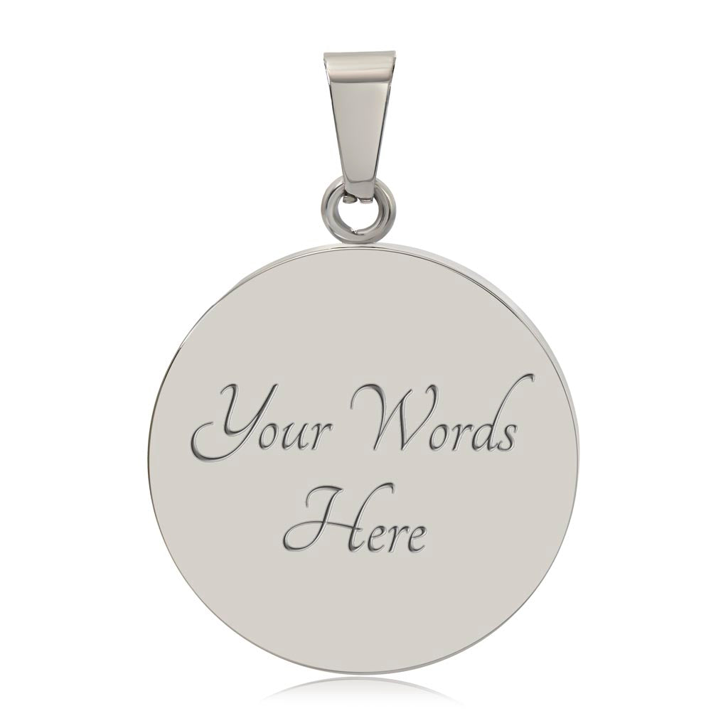 Luxury Graphic Circle Necklace | Nevertheless, She Persisted