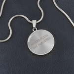 Luxury Graphic Circle Necklace | Nevertheless, She Persisted