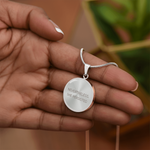 Luxury Graphic Circle Necklace | Nevertheless, She Persisted