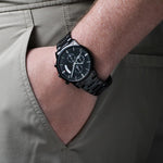 Black Chronograph Watch with Engraving | Police