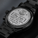 Black Chronograph Watch with Engraving | Police