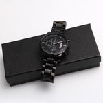 Black Chronograph Watch with Engraving | Police