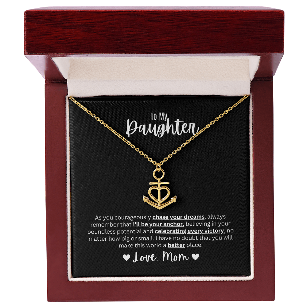 Anchor Pendant Necklace | To My Daughter