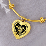 Luxury Heart Bangle | Firefighter's Mom