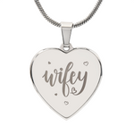 Engraved Heart Necklace | Wifey