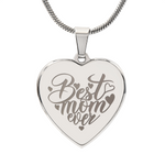 Engraved Heart Necklace | Best Mom Ever