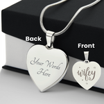 Engraved Heart Necklace | Wifey