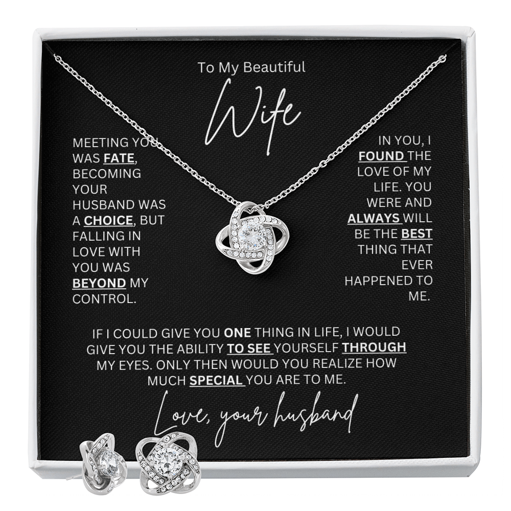 Love Knot Necklace & Earring Set | Love, Your Husband