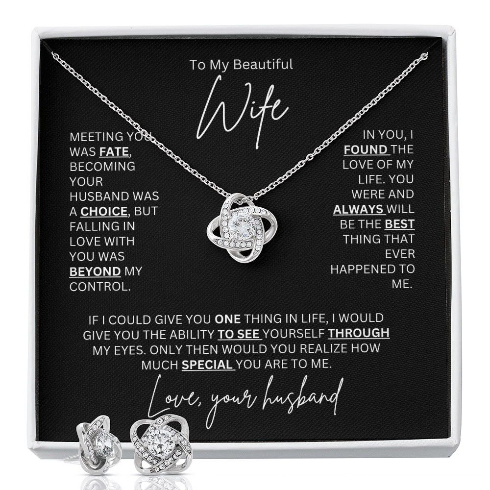 Love Knot Necklace & Earring Set | Love, Your Husband