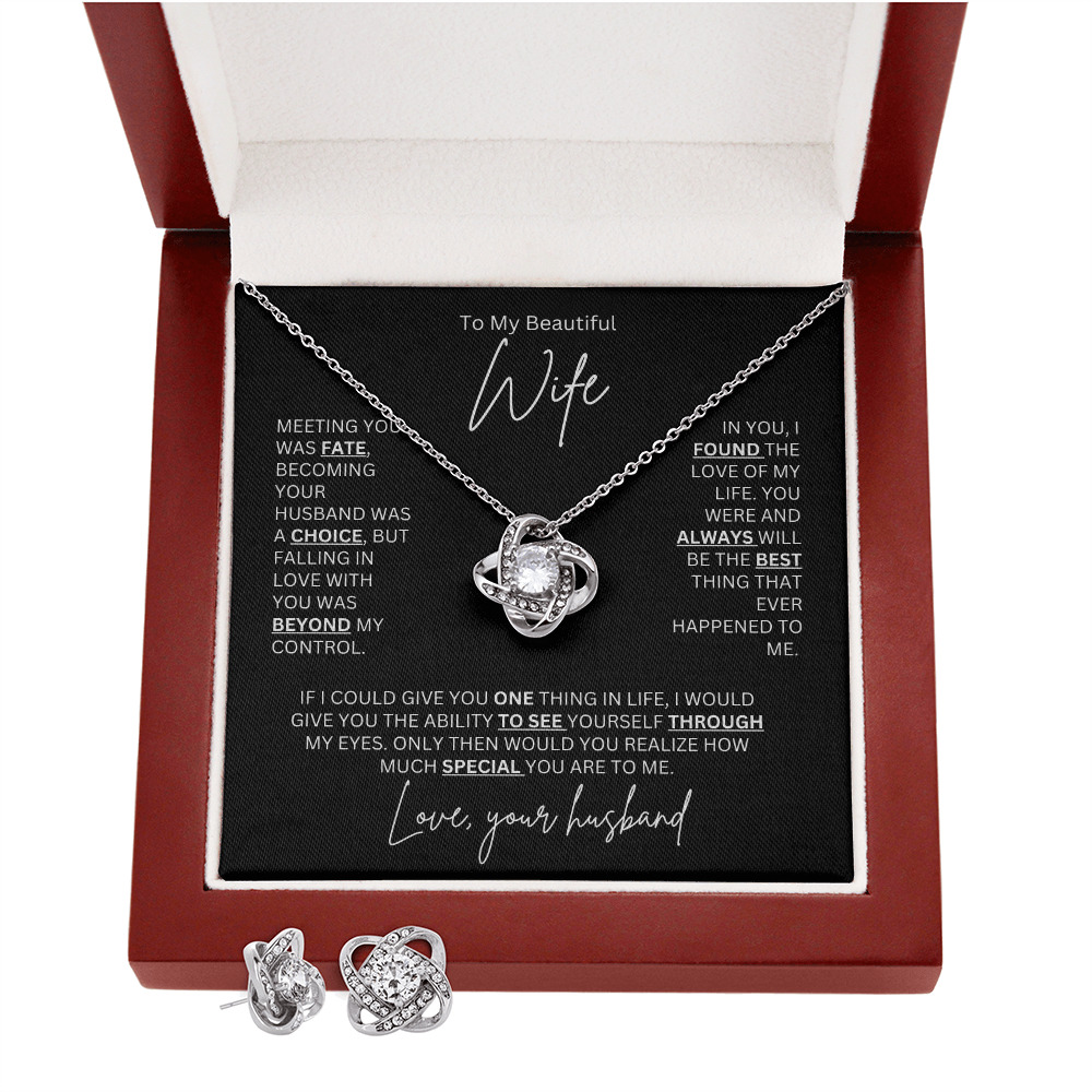 Love Knot Necklace & Earring Set | Love, Your Husband
