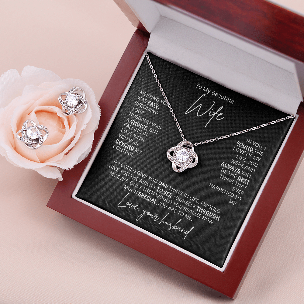 Love Knot Necklace & Earring Set | Love, Your Husband