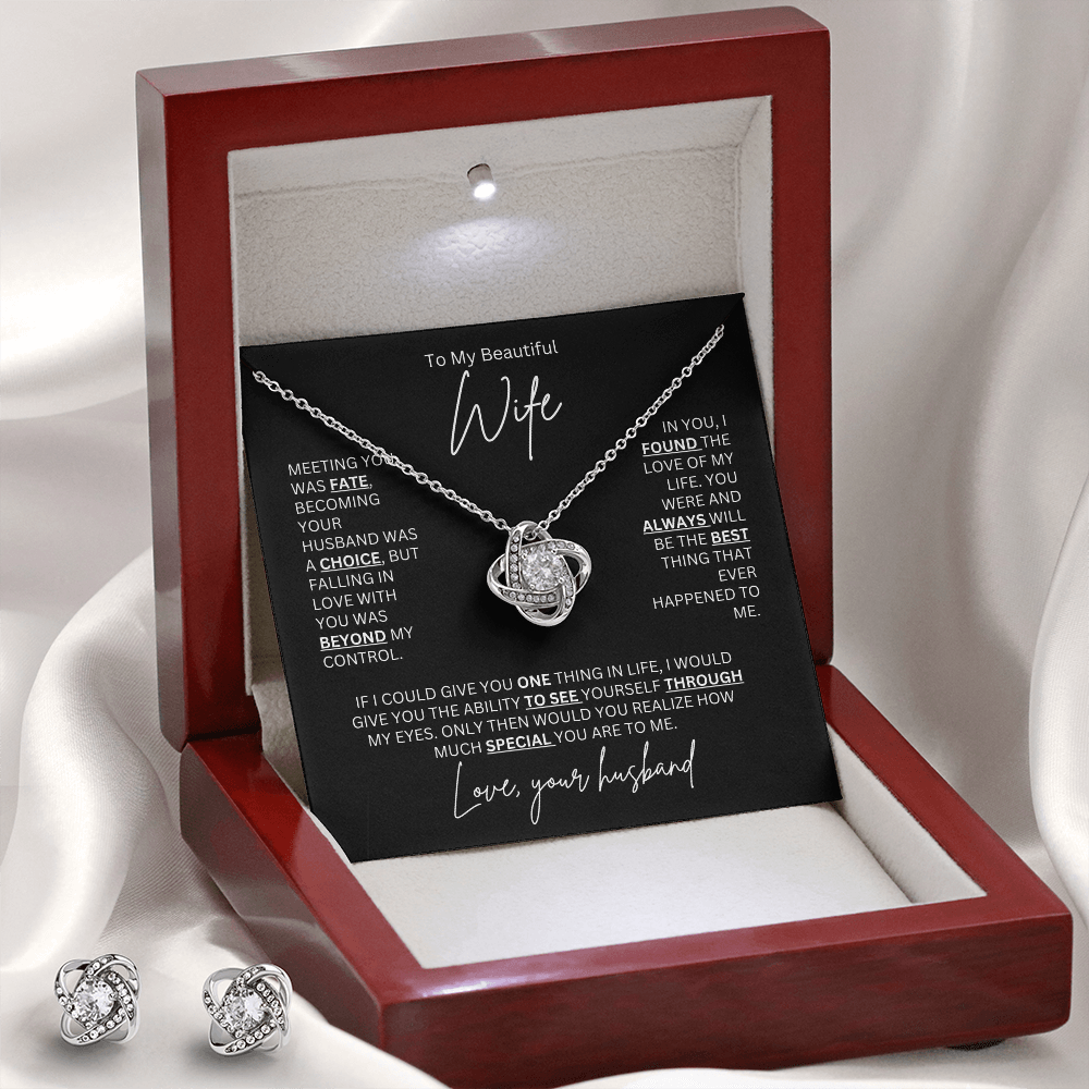 Love Knot Necklace & Earring Set | Love, Your Husband
