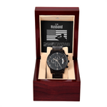 Black Chronograph Watch | Military