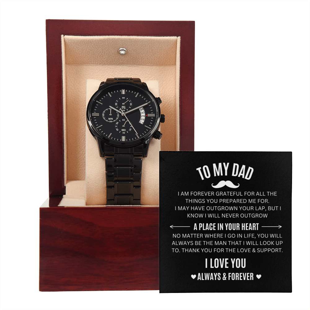 Black Chronograph Watch | To My Dad