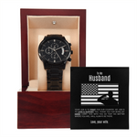 Black Chronograph Watch | Military