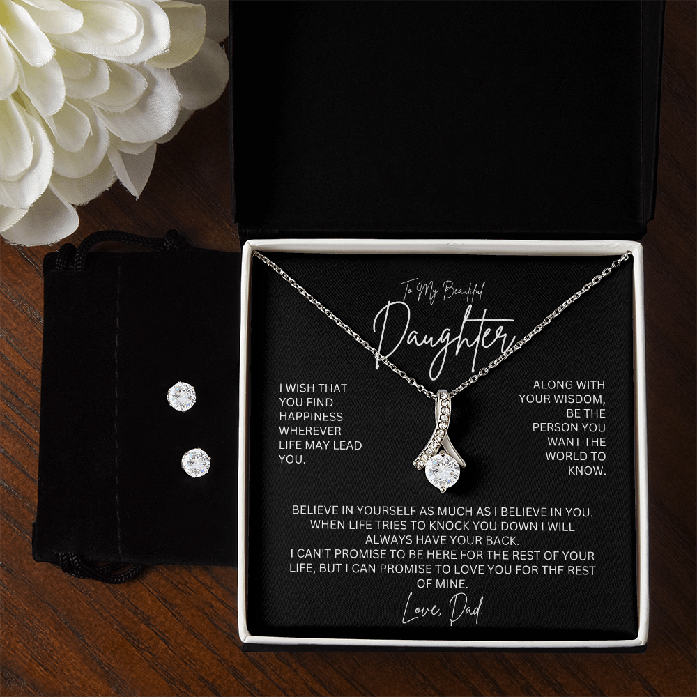 Alluring Beauty Necklace & Earring Set | To My Beautiful Daughter