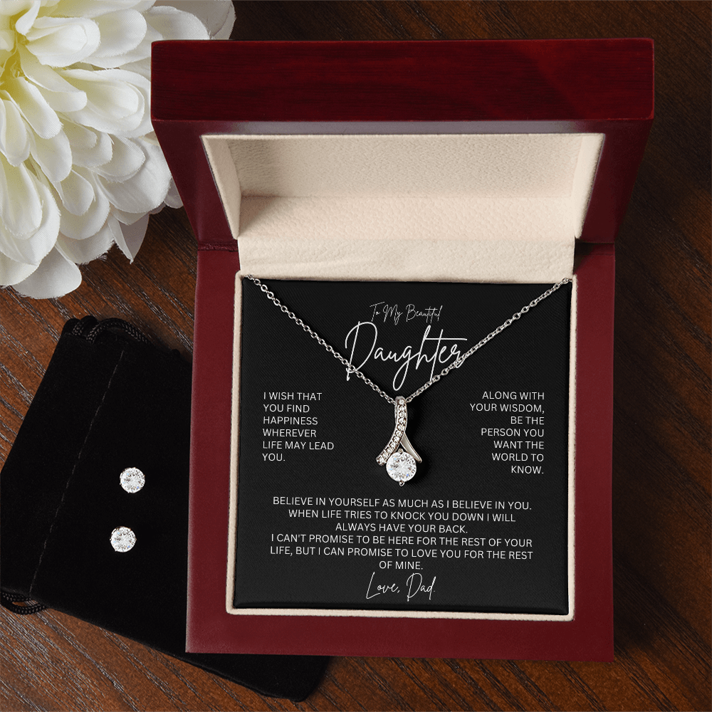 Alluring Beauty Necklace & Earring Set | To My Beautiful Daughter